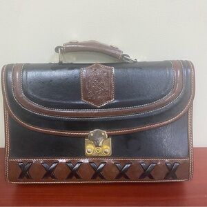 Splendid Black and Brown saddle handbag Clutch